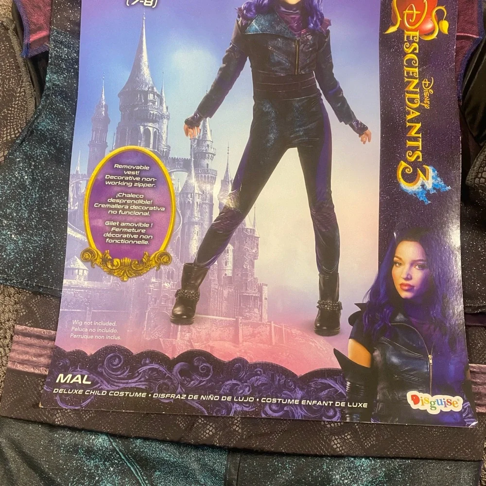 Disney Mal Costume in Teal, Purple & Black